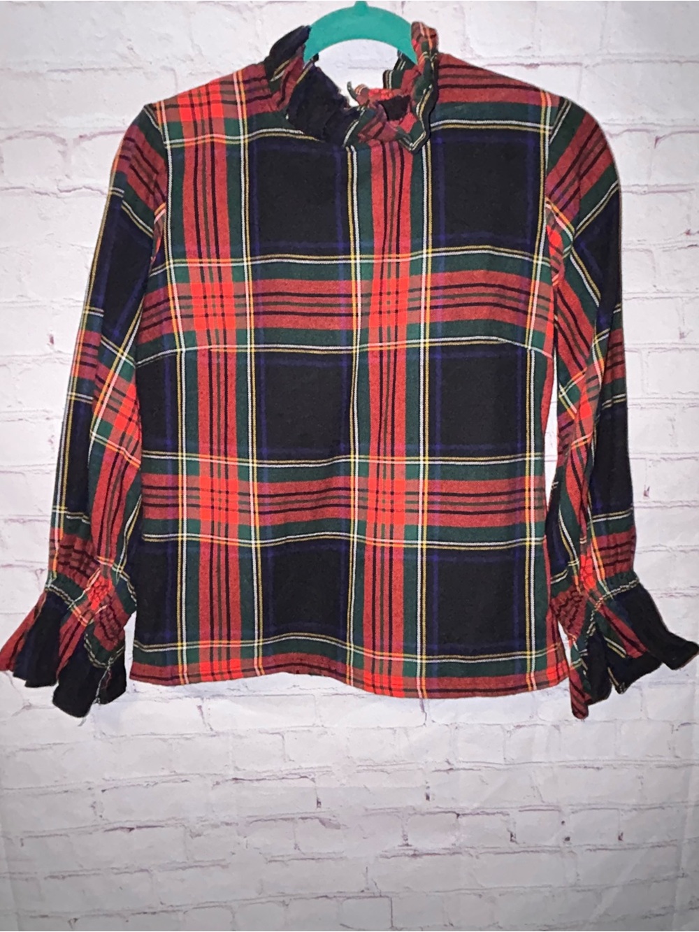 Elizabeth Wilson plaid shirt women’s size XS